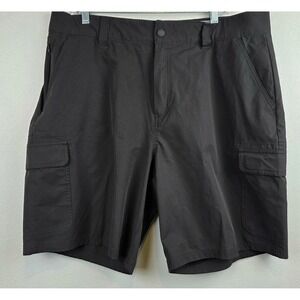Orvis Mens Cargo Shorts Black Size 38 Outdoor Hiking Casual Flat Front Gorpcore